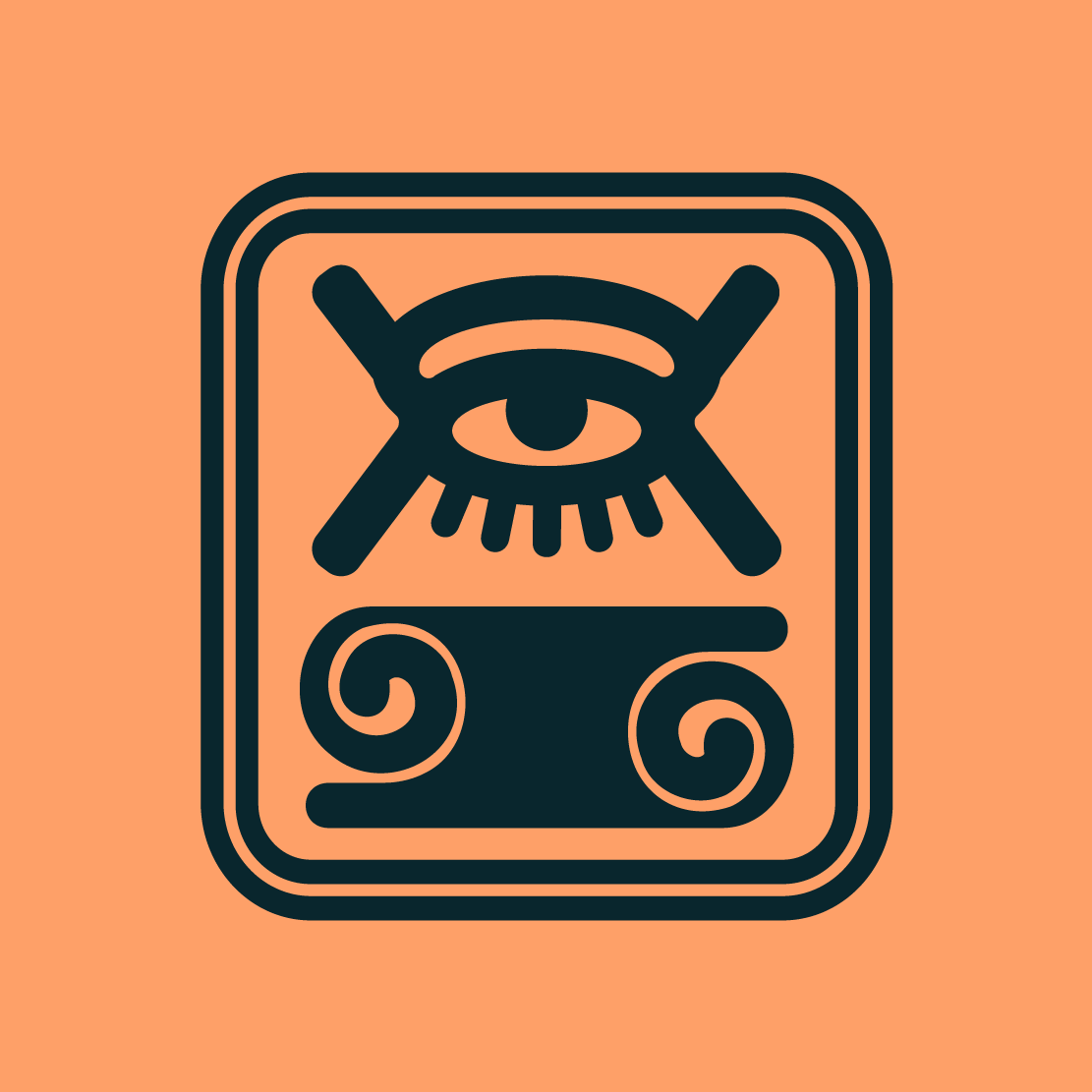 Egyptian hieroglyphs of an eye above a column